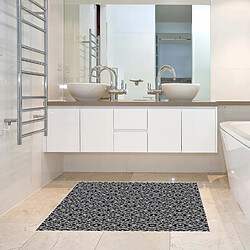 Alter Tapis de salle de bain, 100% Made in Italy, Tapis antitache avec impression numérique, Tapis antidérapant et lavable, Modèle optique - Georgia, 120x70 cm