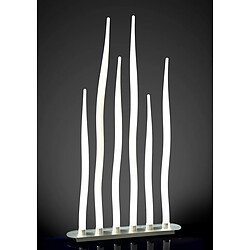 Luminaire Center Lampadaire Estalacta 6 Ampoules GU10 Bar Indoor, argent/blanc opal