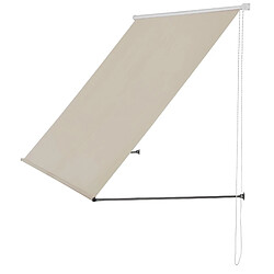 Helloshop26 Brise-soleil pare-soleil auvent pour fixer au mur rétractable armature en acier sable 150 x 120 cm 03_0001110