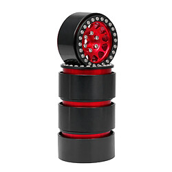 Moyeu De Roue Beadlock En Métal à 12 Rayons Pour SCX10 II 1/10 RC Modèle De Voiture De Rechange Rouge