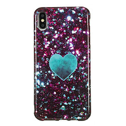 Wewoo Coque Fashion Étui de protection en TPU pour iPhone XS Max coeur vert