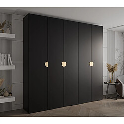 Abiks Meble Armoire Inova 4 À Portes Battantes 236,7/250/47 5 Portes (nero/d’oro)