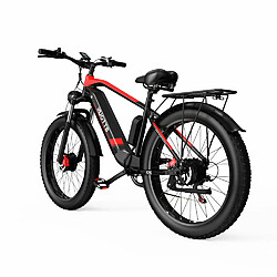 Vélo Électrique Duotts F26 - Moteur 750W*2 Batterie 840WH 50KM d'Autonomie - Noir rouge pas cher