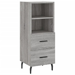 vidaXL Buffet Sonoma gris 34,5x34x90 cm Bois d'ingénierie