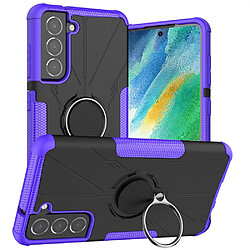 Coque en TPU anti-chute avec béquille pour votre Samsung Galaxy S21 FE 5G - violet