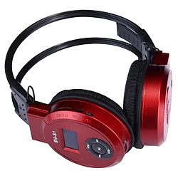 Avis Wewoo Casque Sport rouge pour Smartphones & iPad & Ordinateur Portable & & MP3 ou Autres Dispositifs Audio Afficher les informations de la piste et SD / TF Card, Pliant Stéréo HiFi Sans Fil avec Écran LCD