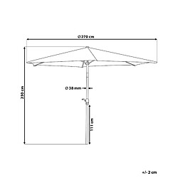 Avis Beliani Parasol de jardin en aluminium avec toile beige taupe d 270 cm VARESE