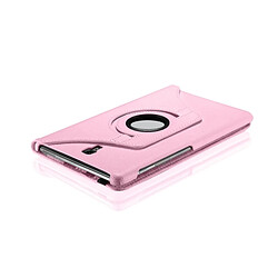 Wewoo Etui en cuir à rotation horizontale à 360 degrés avec texture Litchi pour Galaxy Tab A 10.5 T590 / T595 / T597, avec support (Rose)