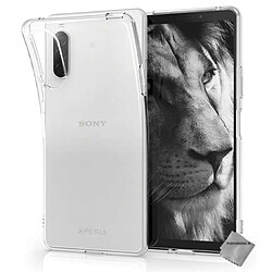 Htdmobiles Coque silicone gel fine pour Sony Xperia 10 II + film ecran - TPU TRANSPARENT