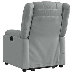 Acheter vidaXL Fauteuil de massage inclinable Gris clair Tissu