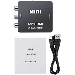 Acheter NC Mini AV RCA CVBS vers HDMI Vidéo Audio Convertisseurs Adaptateur Support 720 1080P pour Caméra, XBox 360, PS1, PS2, WII, N64, G A23