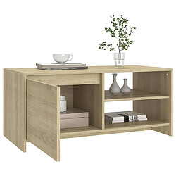 Avis vidaXL Table basse chêne sonoma 102x50x45 cm bois d'ingénierie