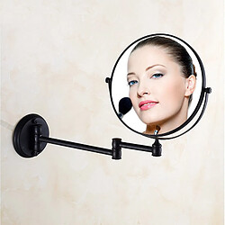 Avis Universal Miroir de toilette en bronze noir, miroir de toilette en cuivre, miroir de maquillage pliant, miroir double face, miroir de maquillage.(Le noir)