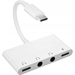 GUPBOO Adaptateur Adaptateur USB C 3 x Chargement casque,JL2382