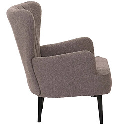 Acheter Mendler Lounge-Sessel HWC-K37, Cocktail-/Ohrensessel Polsterstuhl Retro Vintage Stoff Bouclé (600g/m²) Öko-Tex ~ hellgrau