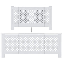 Acheter vidaXL Cache-radiateur MDF Blanc 205 cm