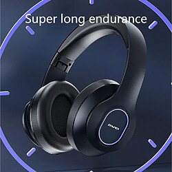 General Casque Bluetooth, casque sans fil sur l'oreille, casque stéréo pliable Hi-Fi pour les jeux, cache-oreilles doux et léger, microphone antibruit rétractable.(noir) pas cher