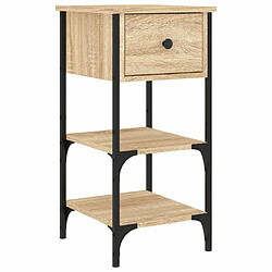 Maison Chic Table de chevet,Table de Nuit,Meuble de Rangement chêne sonoma 34x36x70 cm bois d'ingénierie