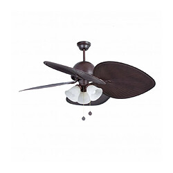 faro Ventilateur de plafond marron Cuba Coloris : marron Matèriau : Acier Hauteur en Cm : 51 Largeur en Cm : 132 Longueur en Cm : 132 Diamètre en Cm : 132 Ampoules Incluses : Non IP : 20 Poids en Kilo