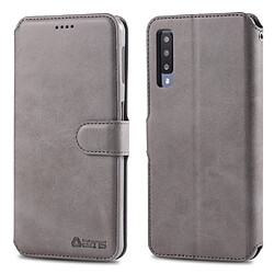 Wewoo Housse Coque Pour Galaxy A50 AZNS Étui en cuir PU avec support et fentes cartes et cadre photo Gris