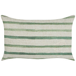 Beliani Coussin KAFRA 30 x 50 cm À rayure Vert