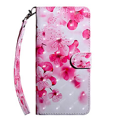 Etui en PU impression de motif de décoration spot lumineux avec support et sangle une rose pour votre Samsung Galaxy A21s