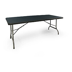 Alter Table rectangulaire pliable, coloris noir, 180 x 75 x h74 cm