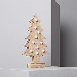 Ledkia Sapin de Noël LED Wood à Piles Naturel