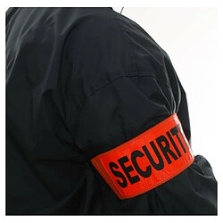 Brassard Orange Fluo Security Velcro Haute Visibilité - pour gardiens de parking, stewards, vigiles, gardes du corps, agent de sécurité