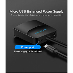 Convertisseur Vga Vers Hdmi Noir Avec Câble Adaptateur Audio Hd Ordinateur Tv Projecteur Adaptateur Vidéo Abs 0,5 M