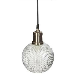 Lampe Suspension Boule en Verre Iris 19cm Or