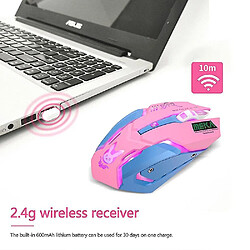 Acheter Universal USB Wireless Gaming Mouse Pink Computer Professional E-Sports souris 2400dpi coloré rétro-éclairé silencieux