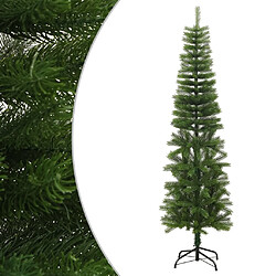 vidaXL Sapin de Noël artificiel mince avec support 180 cm PE