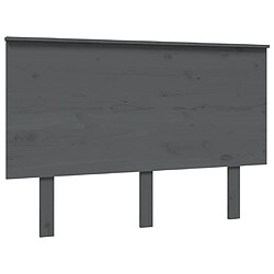 vidaXL Tête de lit Gris 124x6x82,5 cm Bois massif de pin