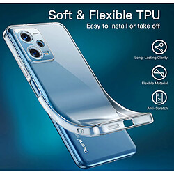 Avis Htdmobiles Coque pour Xiaomi Redmi Note 12 Pro+ Plus 5G - housse etui silicone gel fine + verre trempe - TRANSPARENT TPU