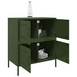 Acheter vidaXL Buffet vert olive 68x39x79 cm acier