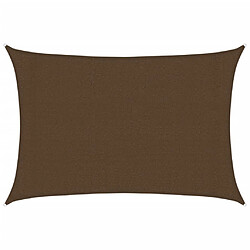 vidaXL Voile d'ombrage 160 g/m² Marron 3x5 m PEHD