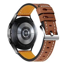 Bracelet en cuir véritable 20mm, marron pour votre Garmin Vivoactive 3/Vivoactive 3 Music/Venu