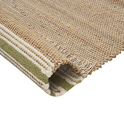 Acheter Beliani Tapis en jute 80 x 150 cm beige et vert olive MIRZA