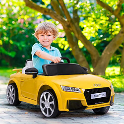 Audi TT RS Voiture Electrique Enfant (2x25W) 103x62x44 cm - Marche av/ar, Phares, Musique, Ceinture et Télécommande parentale