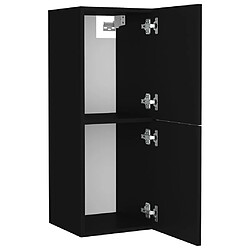 Acheter Maison Chic Armoire de salle de bain,Meuble de rangement,Meuble haut Noir 30x30x80 cm Aggloméré -GKD137202