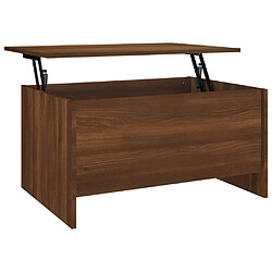 vidaXL Table basse Chêne marron 80x55,5x41,5 cm Bois d'ingénierie