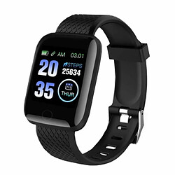 Montre iWear M6 Smart & Fit avec Full Touch 1,3'' IPS Contrôle multimédia / HR / Tension artérielle / Social Black