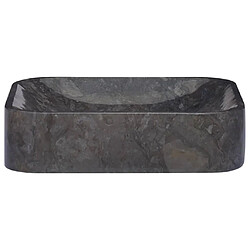 Avis vidaXL Lavabo Noir 40x40x10 cm Marbre