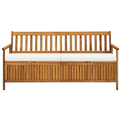 Maison Chic Banc de rangement | Meuble de rangement d'Entrée | Coffres d'Intérieur avec coussin 170 cm Bois d'acacia solide -MN77245