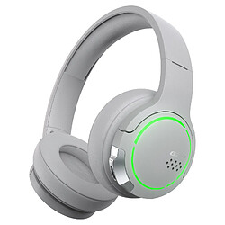 HECATE by Edifier G2BT Casque de jeu sans fil Bluetooth 5.2 avec pilote de 40 mm, casque léger à suppression de bruit avec cache - Gris