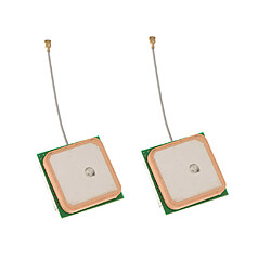 2PCS GPS Antenne SMA 28dBi 1575.42MHz SMA Mâle Rallonge Câble RG174 Magnetic Base - 8CM pas cher