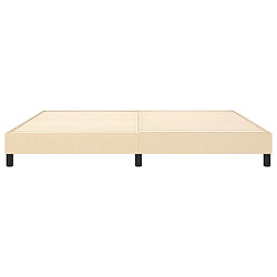 Sommier à lattes,Cadre à lattes de lit pour Adulte Crème 200x200 cm Tissu -MN49110 pas cher