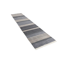 Vidal Tapis de couloir en laine 389x84 gris Darya