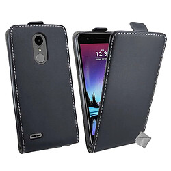 Htdmobiles Housse etui PU cuir fine pour LG K10 (2017) + film ecran - NOIR